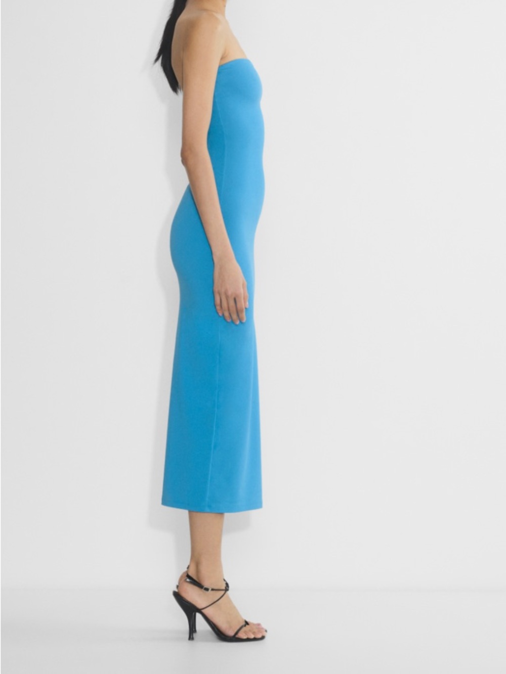 Aritzia Strapless Maxi Dress in Bright Blue